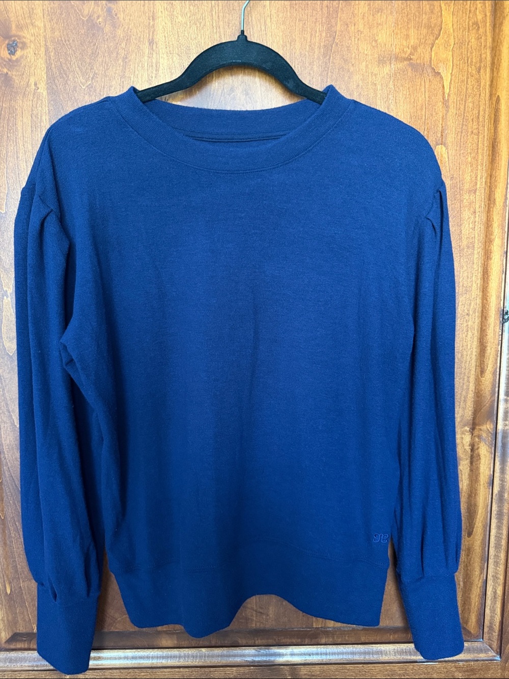 Albion Serena Top Midnight Blue Crewneck Pullover Sweater